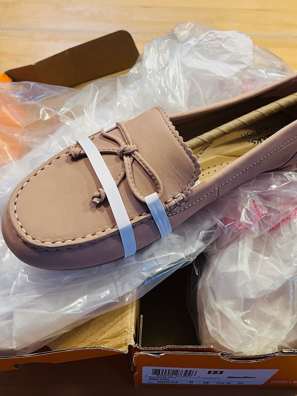 Clarks Women's Dusty Rose Slip-On Loafer with Knot Detail